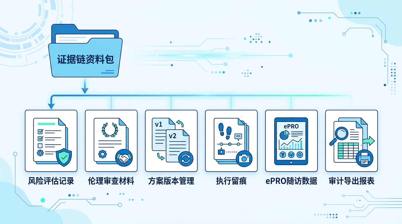 临床研究合规证据链资料包结构示意