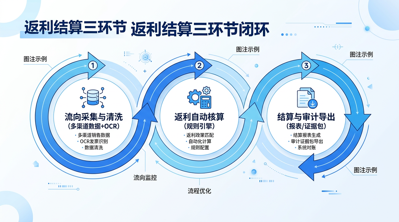 返利结算三环节闭环
