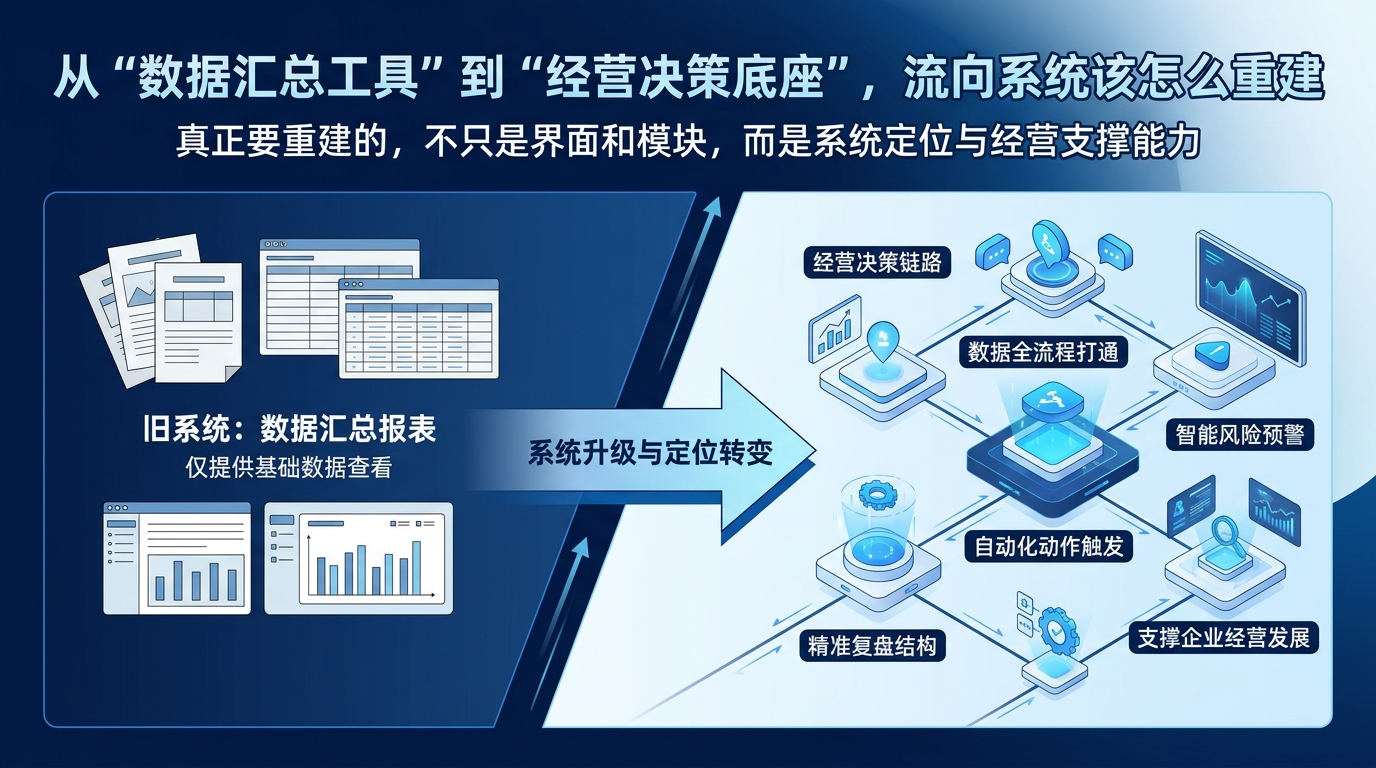 从“数据汇总工具”到“经营决策底座”，流向系统该怎么重建？