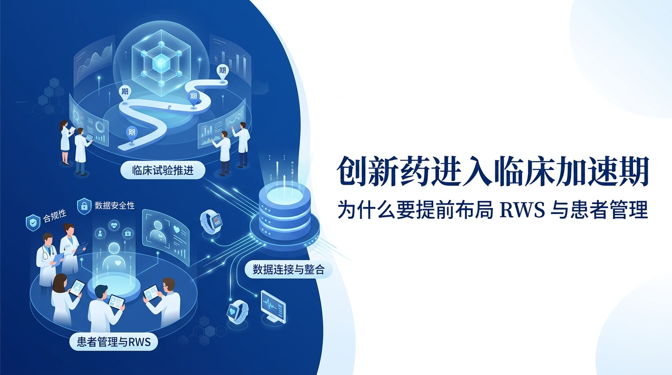 创新药进入临床加速期，为什么要提前布局RWS与患者管理